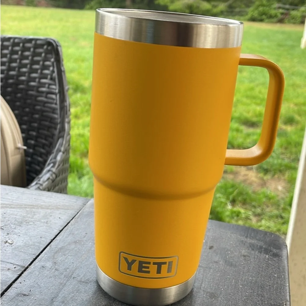 YETI Yellow Travel Mug - Picture 1 of 5